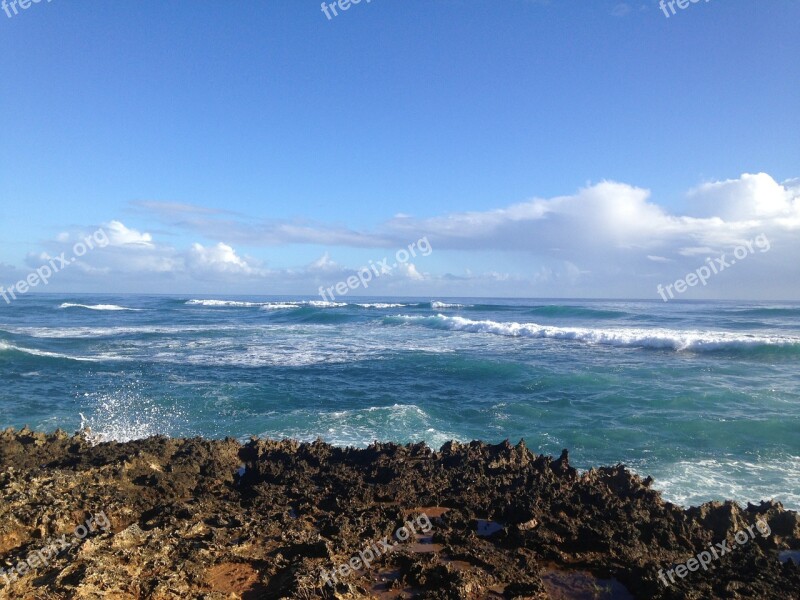 Wave Coast Sky Sea Surf