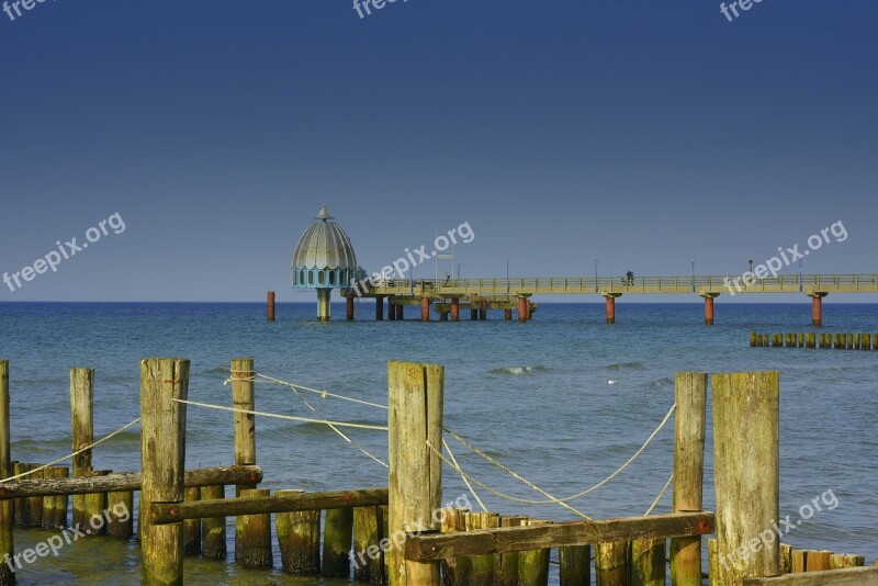 Zingst Baltic Sea Beach Sea Bridge Darß