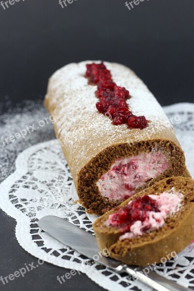 Sponge Cake Swiss Roll Sponge Cake Roulade Cake Sweet