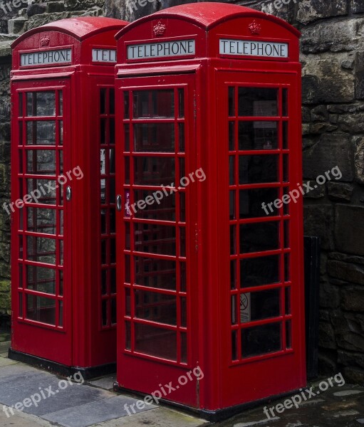 Phone Booth Red Scotland Free Photos