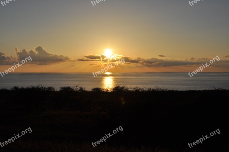 Sunset Beautiful Ocean Sunlight Beautiful Landscape