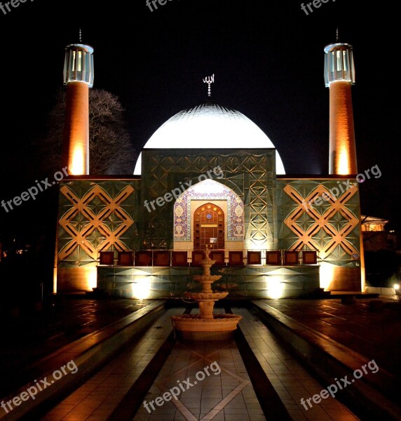 Hamburg Blue Mosque On The Alster Iran Islam