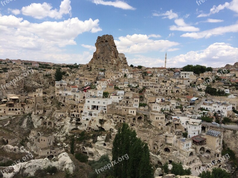 Ortahisar Cappadocia Turkey The Old Town Free Photos