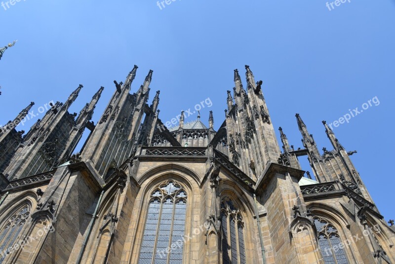 St Vitus Cathedral Prague Church Historically Monument