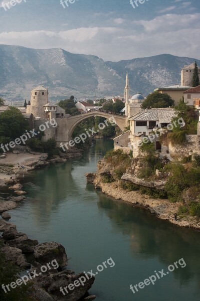 Mostar Bridge Bosnia And Herzegovina War Free Photos