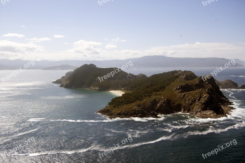 Islands Sea Cíes Islands Sky Spain