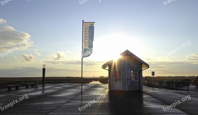 St Peter-ording Sunset Vacations North Sea Sea