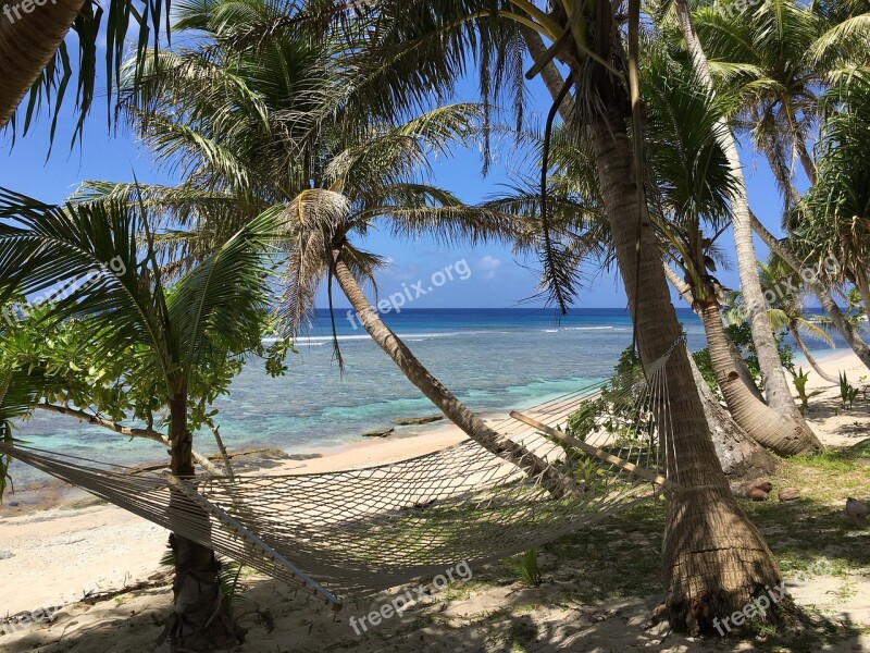 Beach Hammock Sea Vacation Travel