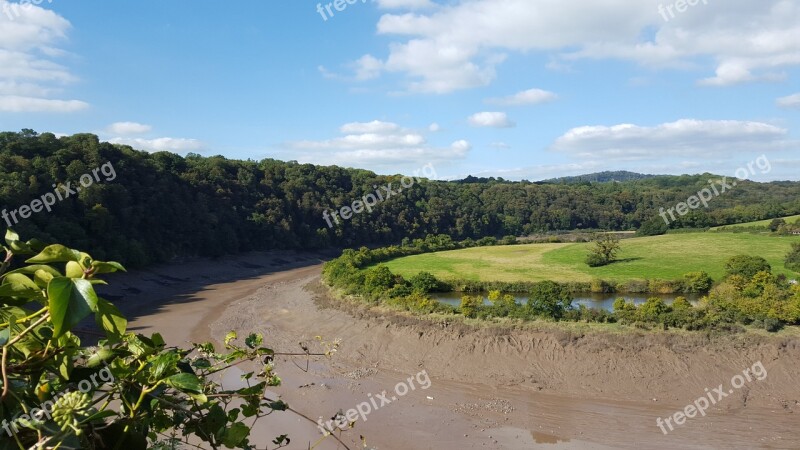 River Wye Chepstow Landscape Monmouthshire