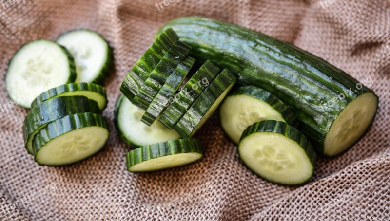 Cucumber Slices Green Fresh Healthy