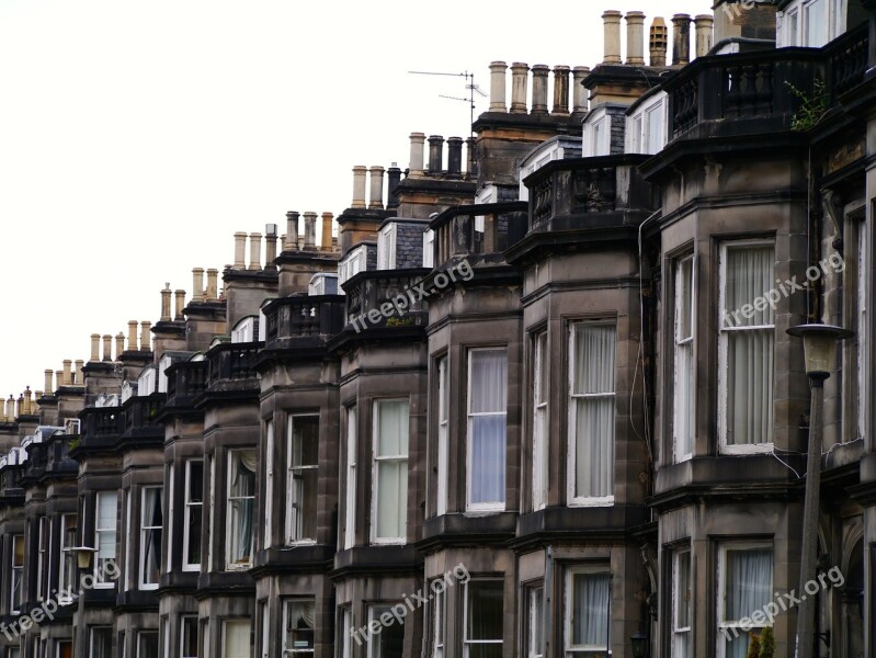 Scotland Edinburgh Houses Road Grey