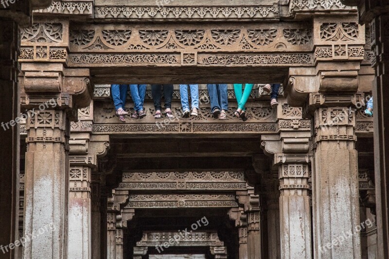 Stepwell Ahmedabad Gujarat Architecture Indian