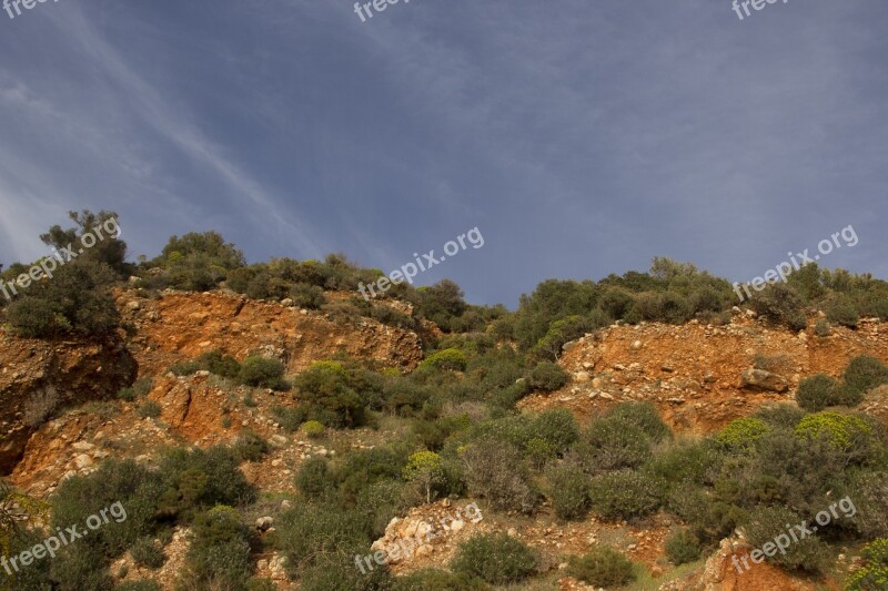 Mountain Rock Clouds Nature Landscape