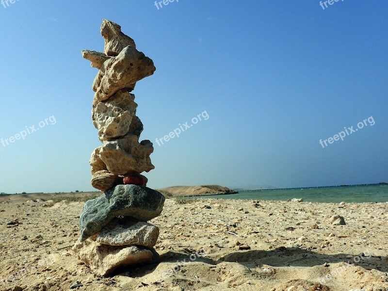 Meditation Beach Stones Balance Sea