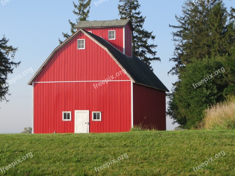 Red Barn Barn Barn Door Country Barn Wood