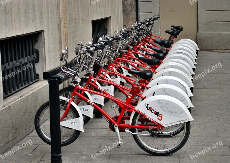 Bicycles Car Rental Barcelona Bicycle Parking A Motorcycle