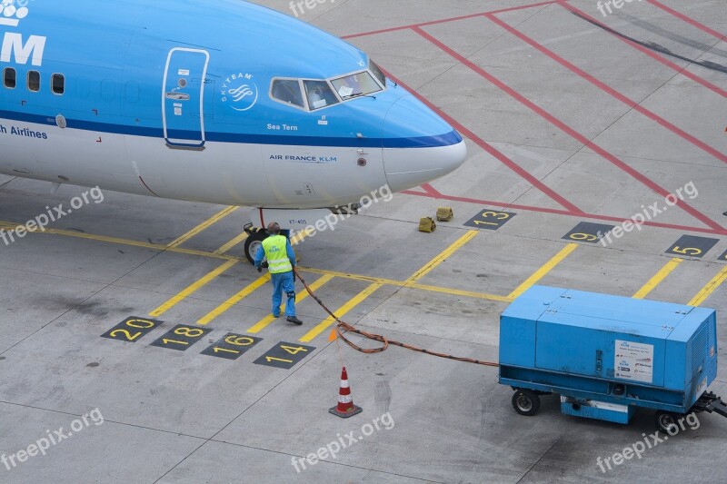 Schiphol Klm Plane Airport Blue