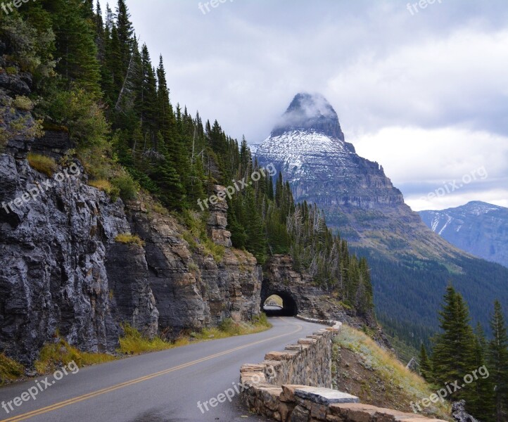 Glacier National Park Park Road National Park Mountains