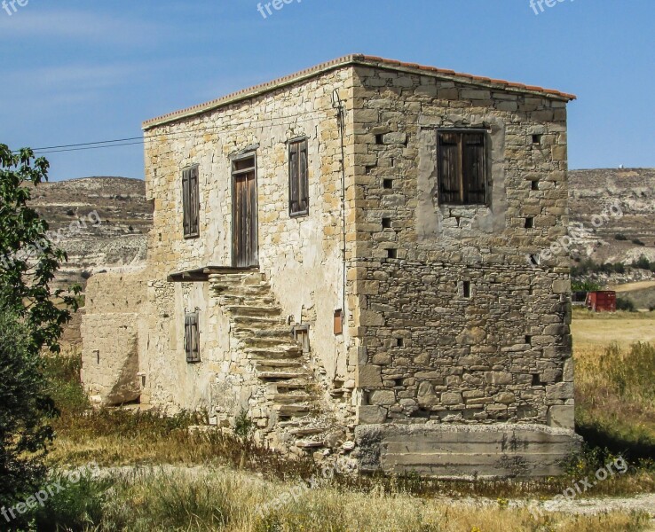 Cyprus Avdellero Old House Stone Built Traditional