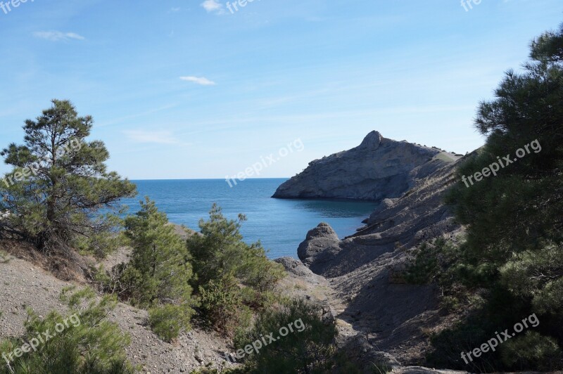 Crimea Sea Mountains New Light Nature