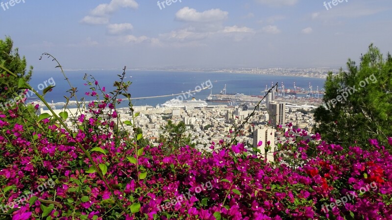 Israel Haifa Port Sky Clouds