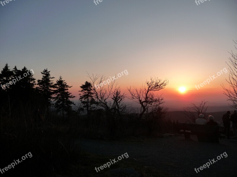 Sunset Taunus Feldberg Free Photos