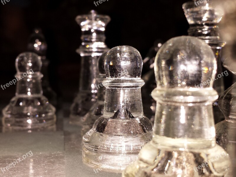 Chess Glass Game Play Strategic