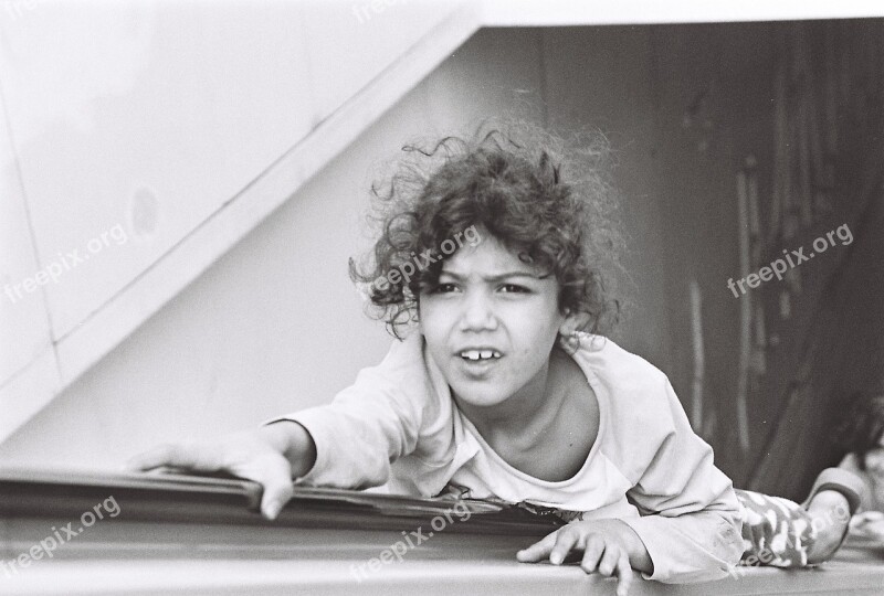 Child Istanbul Taksim Moving Stairway Escalator