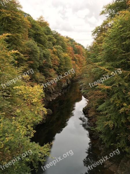 Perthshire River Autumn Tree Scotland