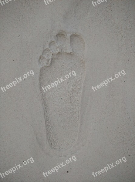 Footprint Stand Sand Transient Free Photos