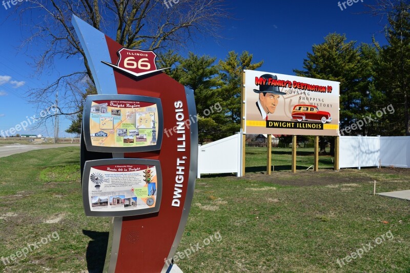 Route 66 Historic Highway Highway Dwight Illinois