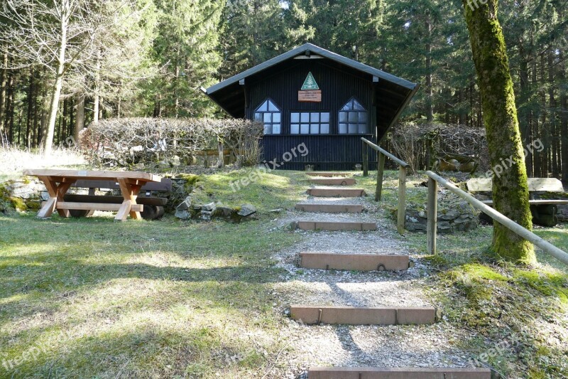 Rest House Idyllic Forest Spring Romantic