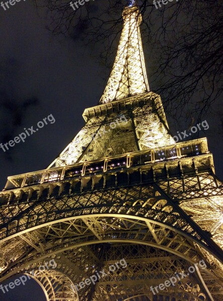 Paris France Eiffel Tower Architecture Monument