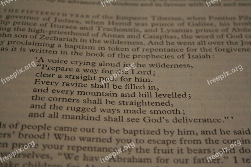 Bible Reading Passage Mark Isaiah