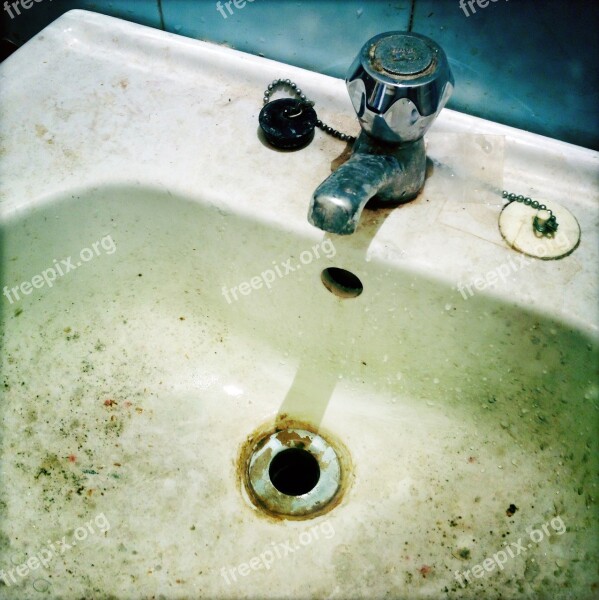 Sink Dirty Faucet Bathroom Free Photos