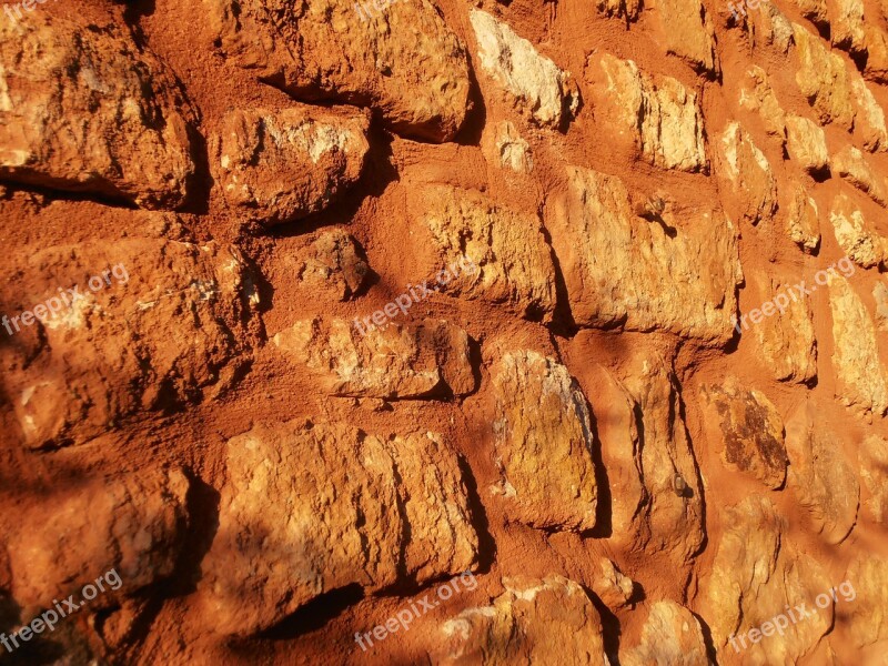 Stone Structure Red Rock Wall