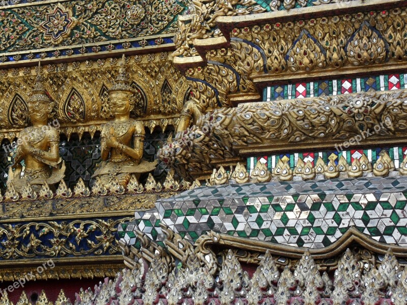 Bangkok Thailand Royal Palace Gold Figures