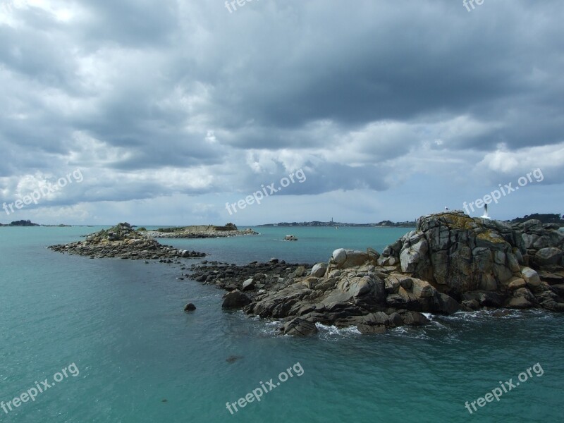 Finistère Pointe Du Raz Side Rocks Sea