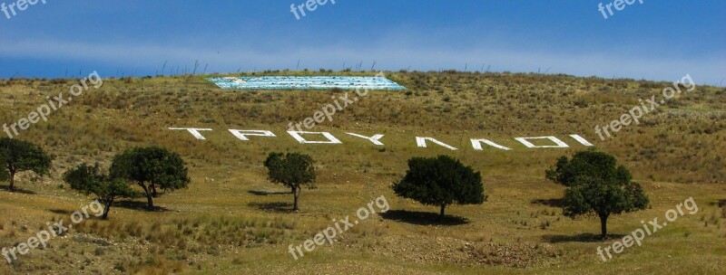 Cyprus Troulli Sign Landmark Greek Flag