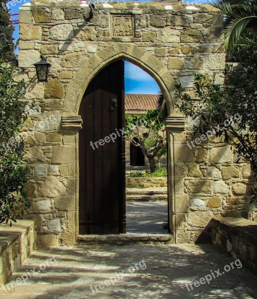 Cyprus Troulli Ayios Georgios Monastery Entrance Orthodox