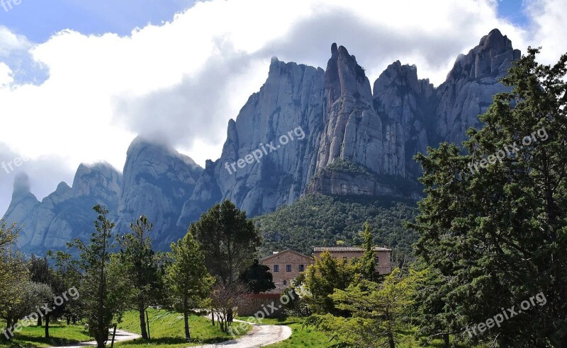 Montserrat Mountain Catalonia Catalunya Benedictine