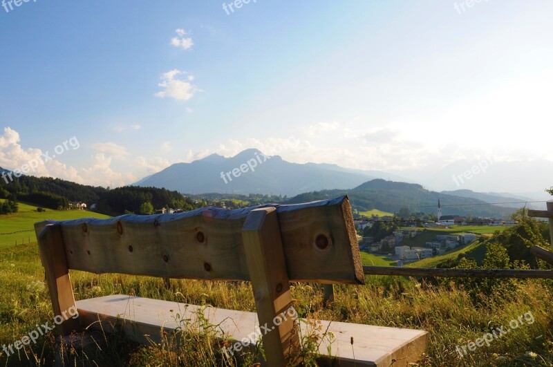 Landscape Idyll Mountains Valley Bank