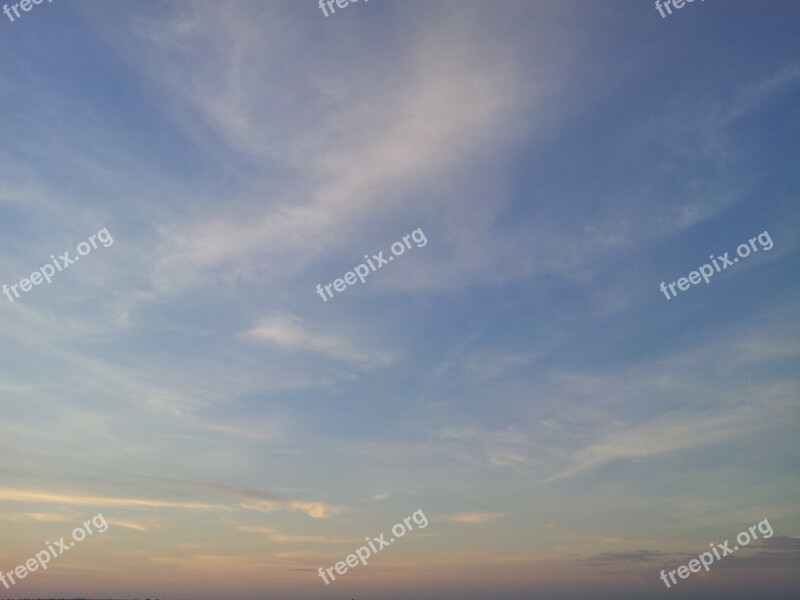 Sky Blue Summer Nature Clouds