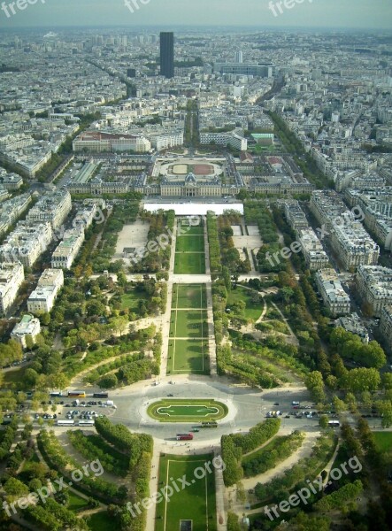 Paris Eiffel Tower Attraction City Views France