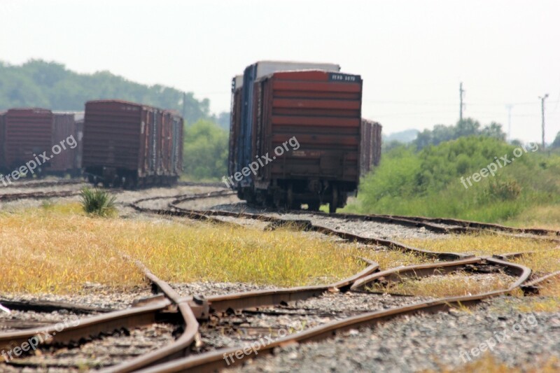 Trains Boxcar Track Rail Transportation