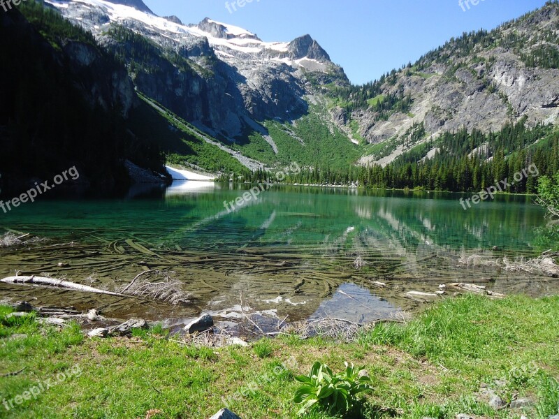 Washington State Holden Lake Lake Alpine Mountain