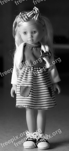 Doll Black White Black And White Fashion Doll Blond