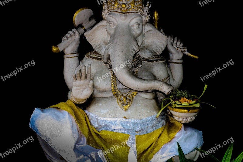 Indonesia Bali Statue God Ganesh Free Photos