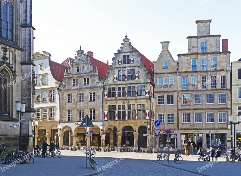 Münster Westfalen Principal Market Drubbel Gabled Houses