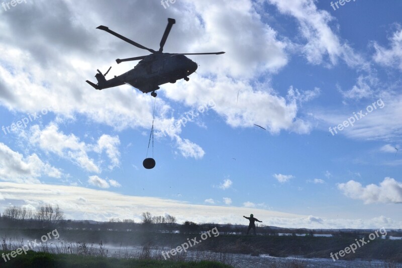 Helicopter Silhouette Military Transportation Free Photos